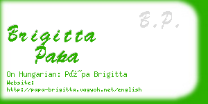 brigitta papa business card